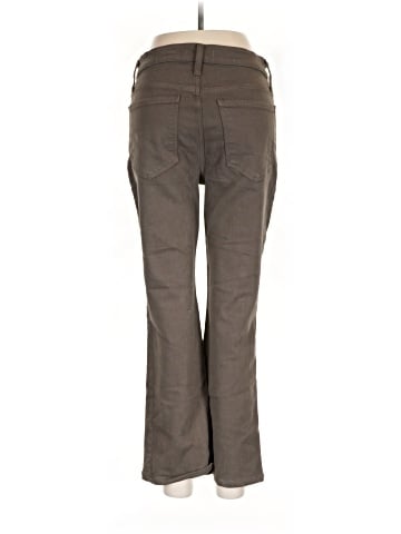 Madewell Kick Out Crop Jeans in Driftwood Brown: Raw-Hem Edition (view 2)