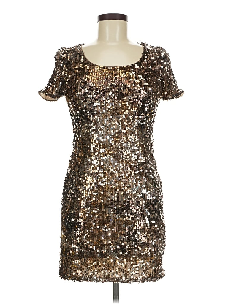 Pre-owned Forever 21 Cocktail Dress In Gold