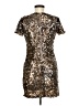 Forever 21 100% Polyester Metallic Gold Cocktail Dress Size M - photo 2
