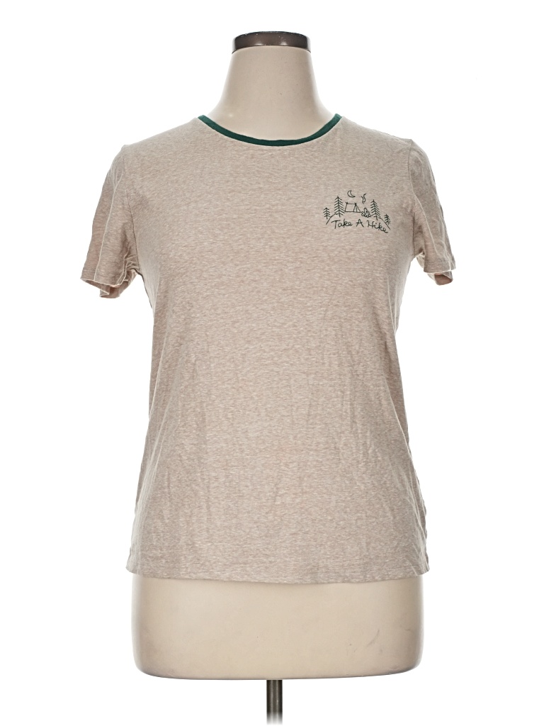 Pre-owned Old Navy Short Sleeve T-shirt In Tan