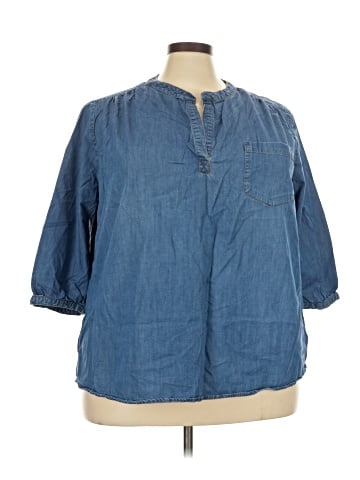 Pleione 3/4 Sleeve Button-Down Shirt (view 1)