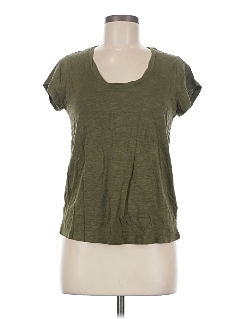 Pre-owned Social Standard By Sanctuary Short Sleeve Top Green Scoop Neck Tops