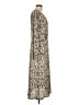 MNG 100% Polyester Paisley Silver Tan Casual Dress Size 12 - photo 4