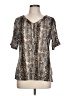 Always Indigo Silver Short Sleeve Blouse Size L - photo 1