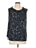 Ann Taylor 100% Polyester Stars Black Sleeveless Blouse Size 12 - photo 1