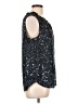 Ann Taylor 100% Polyester Stars Black Sleeveless Blouse Size 12 - photo 4