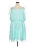 Torrid 100% Polyester Teal Casual Dress Size 4X Plus (4) - photo 1