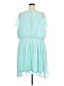 Torrid 100% Polyester Teal Casual Dress Size 4X Plus (4) - photo 2