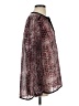 DKNY Jeans 100% Polyester Burgundy Long Sleeve Blouse Size S - photo 4