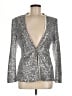 Zara 100% Polyester Metallic Silver Blazer Size M - photo 1