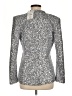 Zara 100% Polyester Metallic Silver Blazer Size M - photo 2