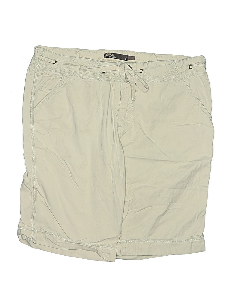 Pre-owned Prana Khaki Shorts In Ivory