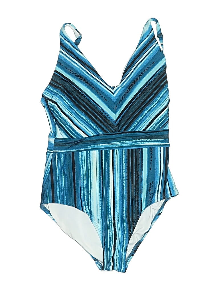 Pre-owned Jantzen One Piece Swimsuit In Blue