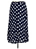 Talbots 100% Viscose Polka Dots Blue Casual Skirt Size 14 - photo 1