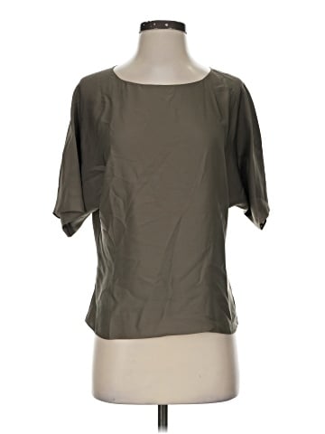 Theory Short Sleeve Silk Top (view 1)