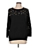 Patrizia Pepe Stars Black Pullover Sweater Size Lg (3) - photo 1