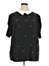 Shein Curve 100% Elastane Stars Black Short Sleeve Blouse Size 5X - photo 1