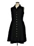 Sharagano Solid Black Casual Dress Size 14 - photo 1