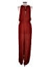 Elevenses 100% Rayon Solid Red Jumpsuit Size L - photo 2
