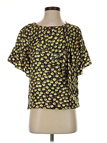 J.Crew Collection Short Sleeve Silk Top (view 1)