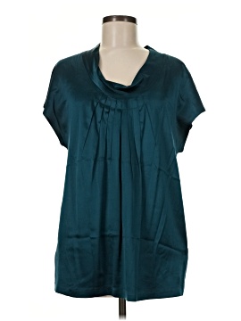 Donna Karan New York Short Sleeve Silk Top (view 1)