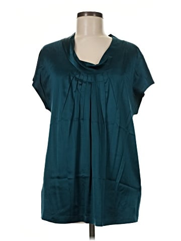 Donna Karan New York Short Sleeve Silk Top (view 1)