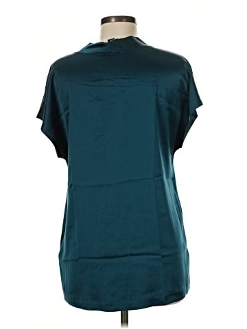 Donna Karan New York Short Sleeve Silk Top (view 2)