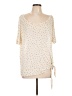 Deletta 100% Modal Ivory 3/4 Sleeve Blouse Size L - photo 1
