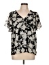 Vince Camuto 100% Polyester Gray Short Sleeve Blouse Size L - photo 1