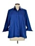 Foxcroft Blue 3/4 Sleeve Button-Down Shirt Size L - photo 1