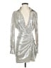 Zara Metallic Silver Cocktail Dress Size XS - photo 1