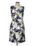 Lands' End Print Silver Cocktail Dress Size 12 - photo 1