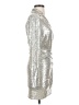 Zara Metallic Silver Cocktail Dress Size XS - photo 4