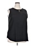 Ann Taylor 100% Polyester Black Sleeveless Blouse Size XXL - photo 1