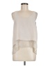 Elan 100% Polyester Ivory Sleeveless T-Shirt Size M - photo 1