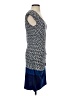 Max Studio Print Blue Casual Dress Size S - photo 4