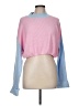 More To Come Color Block Pink Pullover Sweater Size M - photo 1