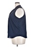 J.Crew Factory Store 100% Polyester Polka Dots Blue Sleeveless Blouse Size XXL - photo 5