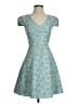 4.collective 100% Polyester Argyle Teal Cocktail Dress Size 0 - photo 1