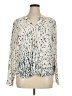 dalia 100% Polyester Animal Print Ivory Long Sleeve Blouse Size XL - photo 1
