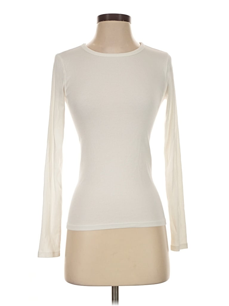 Pre-owned Everlane Long Sleeve T-shirt In Ivory