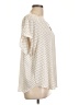 Maurices 100% Polyester Polka Dots Ivory Short Sleeve Blouse Size L - photo 4