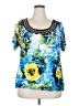 Elementz Blue Short Sleeve Blouse Size 2X - photo 1