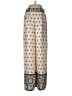 H&M 100% Polyester Print Ivory Gold Casual Pants Size 8 - photo 1