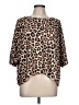 Unbranded Animal Print Brown 3/4 Sleeve T-Shirt Size L - photo 1