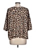 Unbranded Animal Print Brown 3/4 Sleeve T-Shirt Size L - photo 2