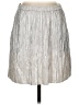 BCBGeneration 100% Polyester Metallic Silver Casual Skirt Size S - photo 1
