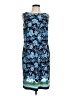 Chico's Print Blue Cocktail Dress Size Lg (2) - photo 1