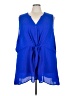 Torrid 100% Polyester Blue Sleeveless Blouse Size 5X Plus (6) - photo 1
