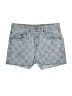 Carmar Checkered-gingham Blue Denim Shorts Size 24 waist - photo 1